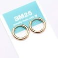 thumbnail image 4 of A Pair of Implant Grade Titanium Golden Basic Huggie Hoop Earring, 4 of 4