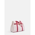 thumbnail image 2 of Free Assembly Women's Canvas Tote Handbag with Tote Charm, Natural with Red, 2 of 5