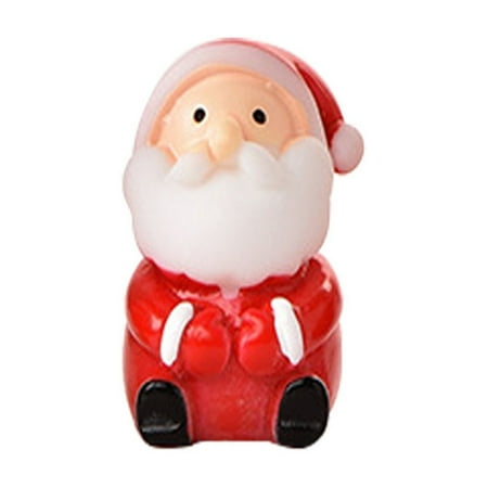 

BFSAUHA Santa Decoration Miniature Christmas Figurines for Kids Cute Resin Santa Party Christmas Decoration Christmas Tree Snowflake Glass Globe Christmas Resin Santa