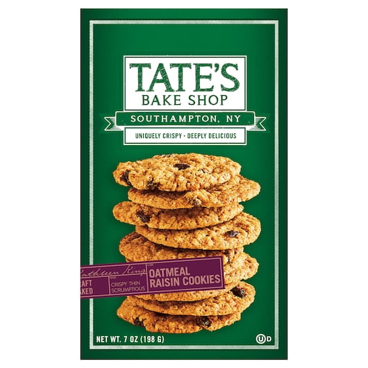 (Price/Case)Tate's Bake Shop OAT7-2 Oatmeal Raisin Cookies, 7 Ounces
