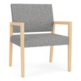 thumbnail image 1 of Pemberly Row Waiting Reception Wide Guest Chair Wood Frame in Gray, 1 of 5