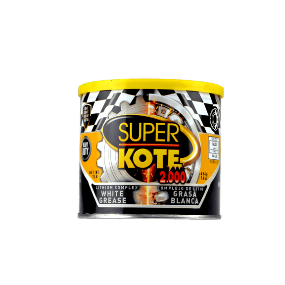 Lubricant Grease Superkote 2000 Multipurpose / Lithium Complex / Lubricant /EP/ High Temp / Automotive / Construction / Industry / White / 1lb