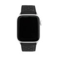 thumbnail image 6 of Bandini Band Compatible with Apple Watch Leather Band 45mm 44mm 42mm 49mm, Men Rally Strap Replacement for Apple Watch Band Ultra, Series 9 8 7 6 5 4 3 2 SE Sport & iWatch - Black / Silver Hardware, 6 of 8