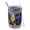 Colorful Mushroom Star, variant on 12oz Tumblers Red Mushroom Skull Black Pattern Vacuum Insulated Stainless Steel Travel Tumbler Cups Mug with Lid and Straw for Beer,Coffee,Beverages with Cleaning Brush for Cold & Hot Drinks