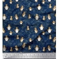 thumbnail image 1 of Soimoi Poly Georgette Fabric Floral & Penguin Ocean Print Fabric by Yard 42 Inch Wide, 1 of 3