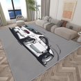 thumbnail image 2 of Area Rug 8x10 ft Comic Style Sports Car White Living Room Rugs, Indoor Accent Rug, Washable Non Slip Stain Resistant Carpet, for Bedroom Dining Room Home Office Soft Low Pile Print Rugs, 2 of 7