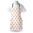 thumbnail image 4 of Starfish Apron, Graphic Illustration of Summer Season Inspired Aquatic Animals Tropical Climate, Unisex Kitchen Bib with Adjustable Neck for Cooking Gardening, Adult Size, Orange White, by Ambesonne, 4 of 4