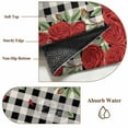 thumbnail image 6 of Area Rug for Living Room, Red Roses Valentine's Day Non-Slip Indoor Large Carpet for Bedroom/Dining Room, Romantic Spring Floral Plaid Washable Low-Profile Rectangle Floor Mat Runner Rugs - 3 x 5 Ft, 6 of 7