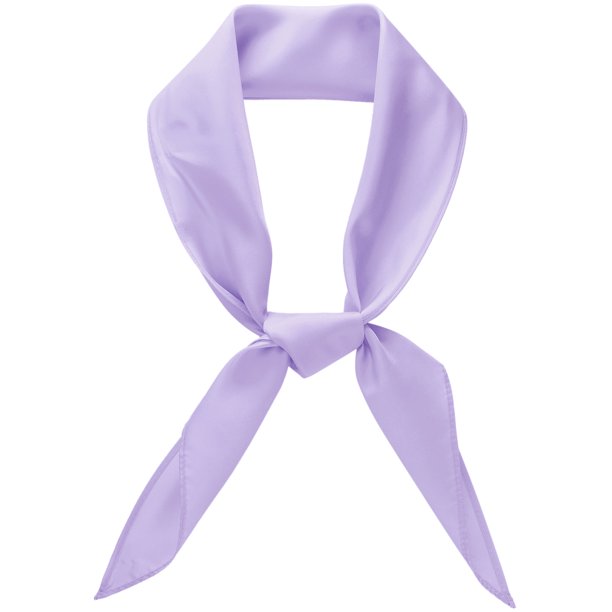 INSPIRE CHIC Women's Triangle Scarf Handmade Self-fold Sailor Bow Tie for Uniform 1 Pcs Lilac One Size