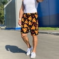 thumbnail image 6 of Tideii Cartoon Pizza Print Men's Short Pajama Pants, Elastic Pocket Summer Pajama Pants Sleepwear, Lounge Pants-Small, 6 of 6