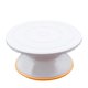 thumbnail image 1 of Plataforma giratoria de plástico para hacer pasteles, plataforma de soporte para hacer pasteles, 1 ud. (blanco) kaili Sencillez, 1 of 2