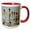 Red/White, variant on 3drose, Flower of Scotland, Highlands of Scotland, 11oz Two-tone Yellow Mug