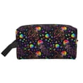 thumbnail image 2 of Uemuo Rainbow Jellyfishes Pattern Portable Toiletry Bags with Handle, Waterproof travel Make up Bags for Women, Large Capacity Travel Cosmetic Bags, 2 of 9