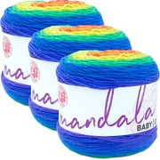 Lion Brand Mandala Baby Yarn 150 g 100% acrylic Rainbow Falls Yarn, 540 m (3 Count)
