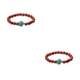 thumbnail image 2 of Guardurnaity de tortuga Ágata ajustable Pulseras de amistad de piedra natural duradera Mejores amigos Regalos para Mujeres Hombres Arena de Arena pepita 2piezas Guardurnaity CBP321513, 2 of 6