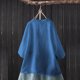 thumbnail image 4 of ICHUANYI Liquidación Camisas tipo túnica de algodón y lino con botones sueltos de manga larga con cuello en V para mujer Camisas de verano Blusa con bolsillo ICHUANYI WER202308232056, 4 of 4