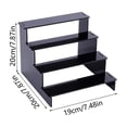 thumbnail image 2 of 4 Tier Black Display Risers Stand(Festival Gift), Plastic Cologne Organizer Perfume Stand, Display for Fragrance, Countertop, Vanity, Dresser, Cabinet Use (7.5 inch, 1 Pack), 2 of 5