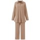 thumbnail image 3 of Gibobby Trajes de entrenamiento Traje de moda para mujer, conjunto de dos piezas de informal holgado, otoño e invierno, 2023(Caqui, L), 3 of 5