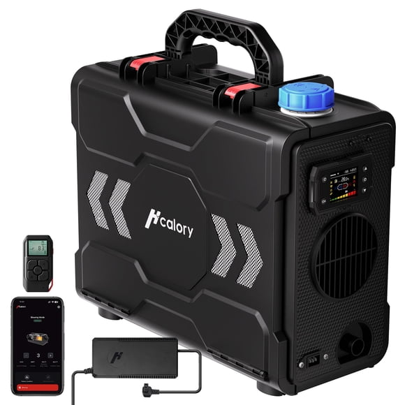 Calefactor diésel HCALORY 8 kW, 6 L, caja de herramientas, control por app, 110 V