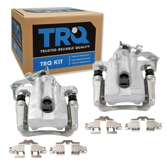 TRQ Rear Brake Caliper Set Compatible with 2010-2015 Toyota Prius