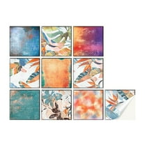 Uanit Retro Colorful Tile Pattern Stickers 10 Pcs Color Tiles Home Decor Diy Self Adhesive Crystal Film Wall Art Kitchen Bathroom Room Stickerswaterproof Sticker Wall Decals Peel and Stick