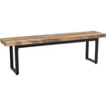 thumbnail image 5 of LAZZO 59" Dining Bench Set of 2, Farmhouse & Industrial Indoor Kitchen Bench for 6-8 People, Bed Bench & Shoe Bench, Brown, 5 of 10