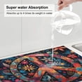 thumbnail image 5 of Peace Sign Hippy Art Large Kitchen Drying Mat 18x24 Inch Ultra Absorbent Dish Drying Mats Foldable Countertop Protector, 5 of 8