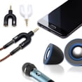 thumbnail image 3 of HEVIRGO 3.5mm Earphone Microphone Audio Splitter U Shape 1 to 2 Stereo Converter Adapter, 3 of 9