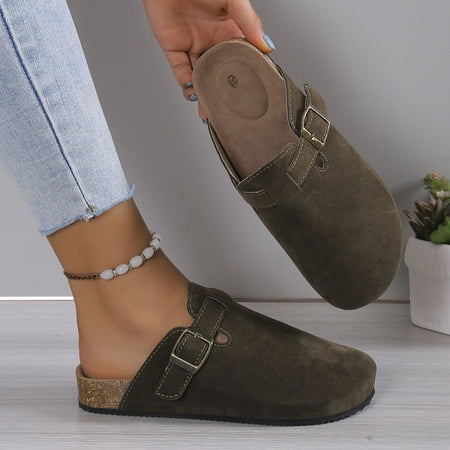 

Women s Suede Footbed Women s Boston Clogs - Memory Foam Arch Support Women s Clog Slippers - Fashionable Slip-On Women s Mules and Clogs Boston Sandals