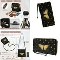 thumbnail image 4 of ZUXONGSY Butterfly Moon Galaxy Print Women's Large PU Leather Crossbody Bag & Wallet Set, Satchel with Multi-Pocket Design, Adjustable Strap for Travel & Work, 4 of 5