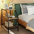 thumbnail image 2 of 2 Shelf Rectangular Wooden End Table, 2 of 2