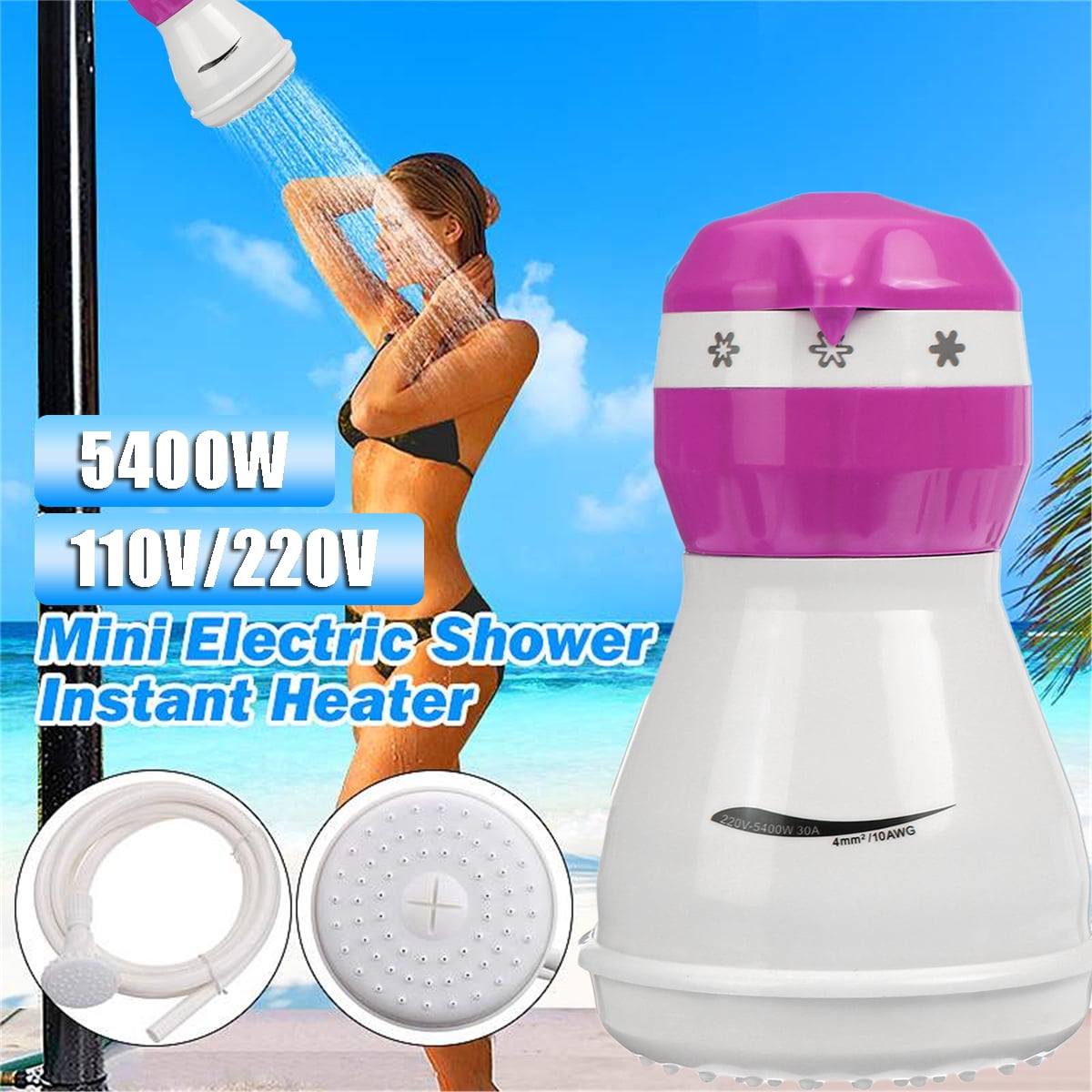 110V 5400W Electric Shower Head Heater Automatic Electric Instant Hot