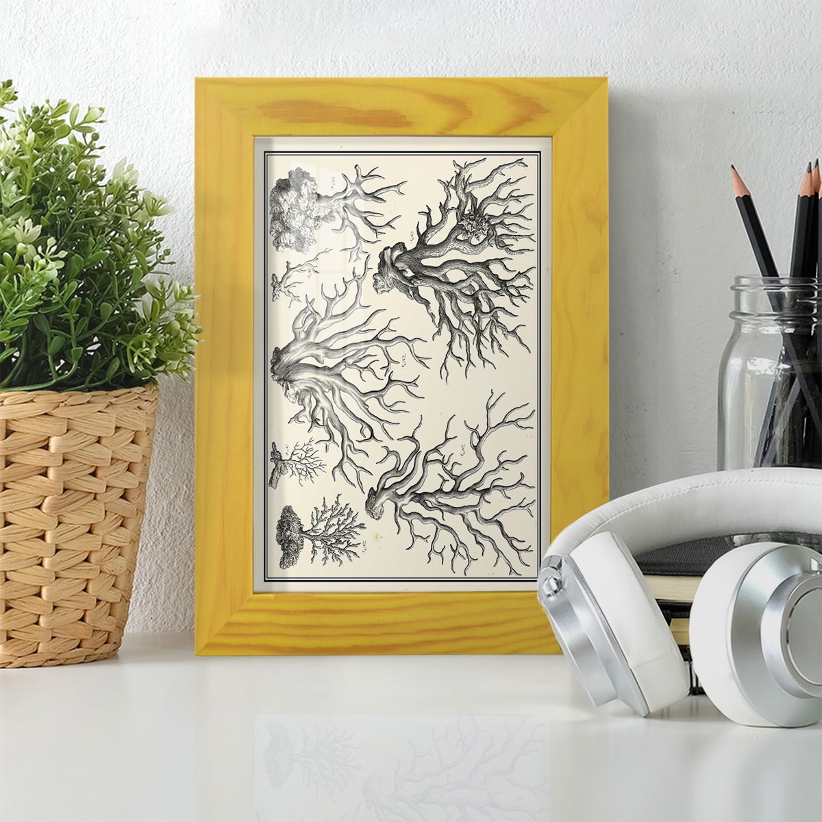 Aegean Collection III -Framed Print w/glass-Sunflower Yellow