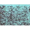 thumbnail image 1 of Ahgly Company Indoor Rectangle Abstract Turquoise Blue Modern Area Rugs, 2' x 5', 1 of 4