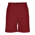thumbnail image 6 of Men's 9" Cotton Golf Shorts with Expandable Waistband, Flat Front, Moisture-Wicking, Sun Protection, Stretch, Lightweight Dress Shorts Size 3XL Red, 6 of 9