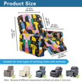 thumbnail image 6 of SCRAWLGOD Abstract Geometry Yellow Pink Stretch Recliner Covers Lazyboy Chair Cover for Reclining Chair Couch Soft Furniture Protector 4 Pieces Slipcovers with Elastic Band, 6 of 7