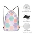 thumbnail image 5 of XMXT Waterproof Gym Bag, Watercolor Honeycomb Shape Print Drawstring Backpack for Men, m Multicolor, 5 of 8