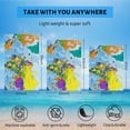 thumbnail image 5 of GZHJMY Beach Towel for Women Girls, Cartoon World Map Bath Towel, Oversized Lightweight Sport Towel, 31x71 Inch, 5 of 7