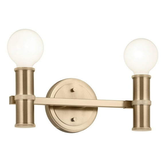 Torche 2-Light Bathroom Vanity Light in Champagne Bronze