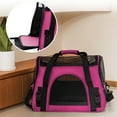 thumbnail image 4 of Tvtnvo Dog Carrier Pet Carrier Portable Dog Travel Bag Breathable Scratch Resistant Mesh Head Out Safety Opening Lightweight Shoulder Tote for Travel Walking Shopping Pink 16.1x12.2x9.4in, 4 of 5