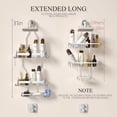 thumbnail image 5 of VANCORE Hanging Shower Caddy, Rustproof Shower Shelf Racks over Shower Head with Hooks, 5 of 7