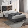 thumbnail image 2 of Bed Frame with Headboard, Upholstered Bed Frame, Heavy-Duty Platform Bed Frame, Upholstered Mattress Foundation No Box Spring Needed, 2 of 7