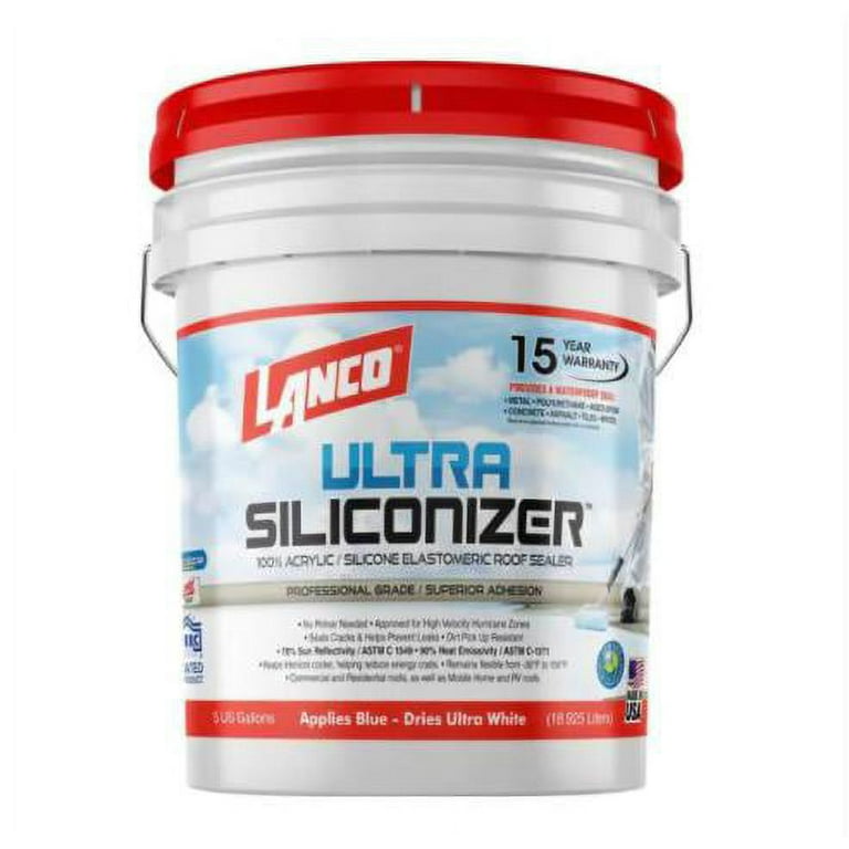 1 Gal. Ultra Siliconizer 100% Acrylic Elastomeric Reflective Roof Coating (Silicone-Modified) 1 Gal. Ultra Siliconizer 100% Acrylic Elastomeric Reflective Roof Coating (Silicone-Modified)