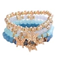 thumbnail image 7 of Boho Stackable Beaded Bracelets Set - 4Pcs Multilayer Stretch Bead Bracelets for Women Men, Bohemian Beach Vacation Jewelry, Hawaiian Summer Gift Idea, 7 of 7