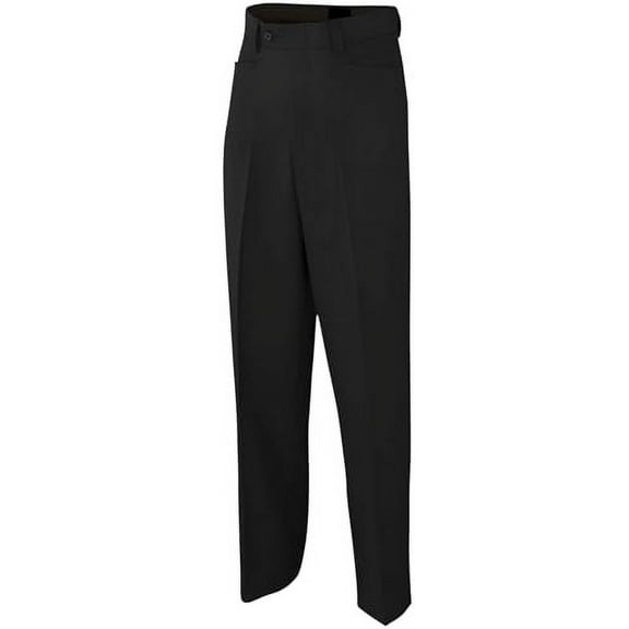 Smitty | BKS-288 | Women's 4-Way Stretch Black Flat Front Official's Pants | Slash Pockets | Basketball Wrestling | Referee's Choice (10)