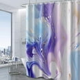 thumbnail image 3 of Purple Shower Curtain, Modern Purple and Blue Marble Shower Curtain for Bathroom Waterproof Fabric Abstract Shower Curtain Set with Hooks, 72x72 Inch, 3 of 6