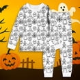 thumbnail image 2 of Shadoumai Halloween Pajamas Color Pajamas with Markers Cute Graphic Print Diy Hand Painted Pjs Soft Shirt and Pant Sleepwear with Pockets 2 Piece Satin Pajama Outfits, 2 of 5