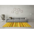 thumbnail image 3 of Ahgly Company Indoor Round Abstract Yellow Modern Area Rugs, 8' Round, 3 of 4