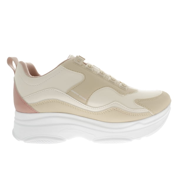 Tenis Renata color latte con plataforma 23.5 Dorothy Gaynor Tenis Renata color latte con plataforma 23.5
