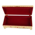 thumbnail image 1 of Trinket Organizer Case, Metal Jewelry Box Interior  Vintage Alloy Rectangular Compact Large Capacity  For Earrings, 1 of 8